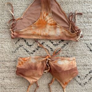H&M Tie-Dye Bikini in Orange and Brown